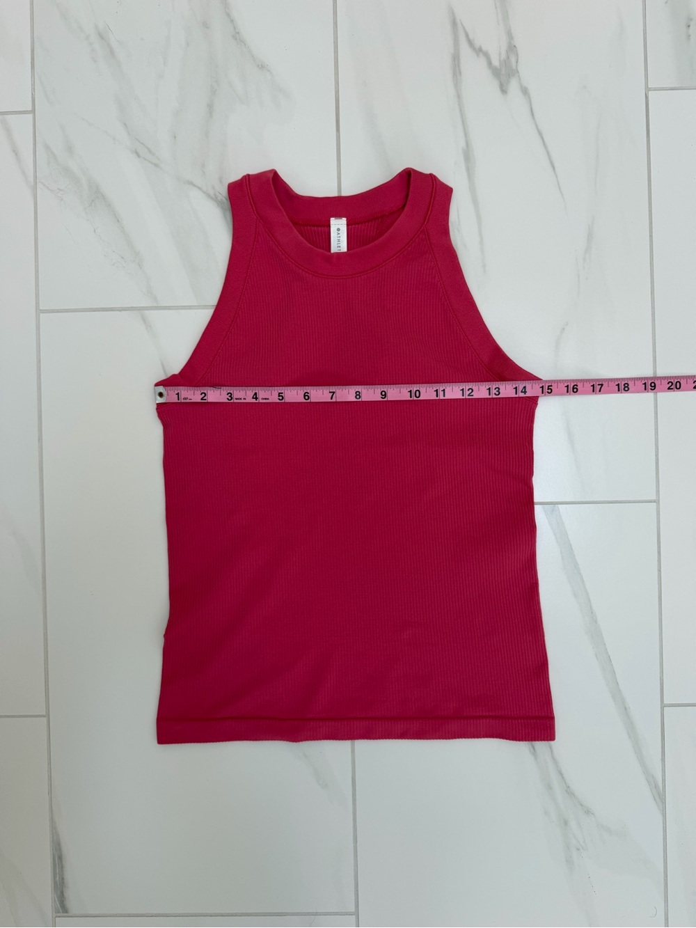 Athleta Renew Seamless Racerback Tank Top Hot Pink - Picture 4 of 4